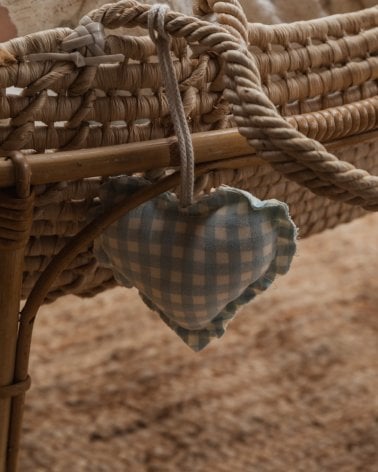 Colgante Corazón Luigi de Giraffa Bianca e Blu Aqua