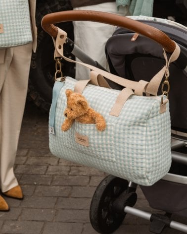 Bolsa Zip Luigi de Giraffa Bianca e Blu Aqua