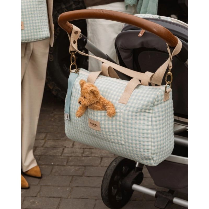 Bolsa Zip Luigi de Giraffa Bianca e Blu