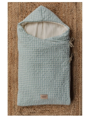 Saco Cuco Capucha Luigi Interior Bambula de Giraffa Bianca e Blu