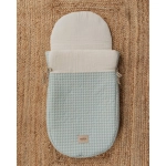 Saco Cuco Luigi Interior Bambula de Giraffa Bianca e Blu Aqua