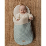 Saco Cuco Luigi Interior Bambula de Giraffa Bianca e Blu Aqua
