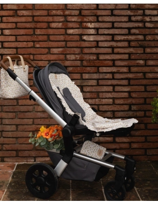 Colchoneta Recta con Volante Rosela de Giraffa Bianca e Blu