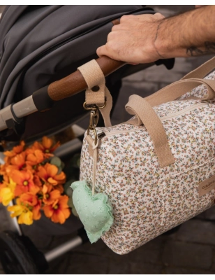 Bolsa Zip Rosela de Giraffa Bianca e Blu