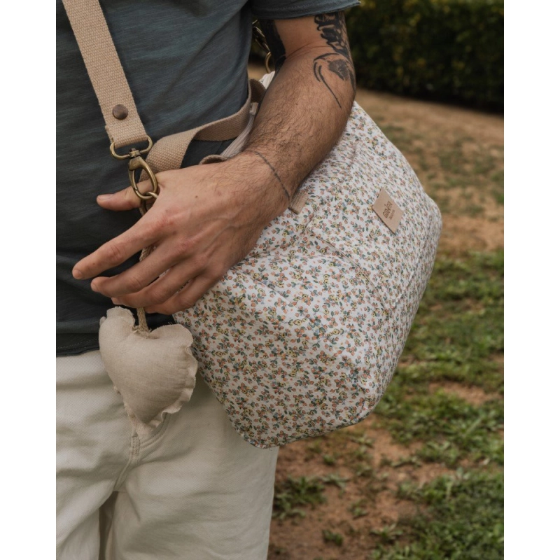 Bolsa Zip Rosela de Giraffa Bianca e Blu