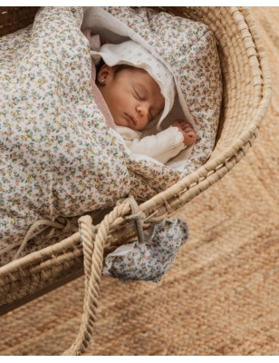 Saco Cuco con Capucha Rosela Interior Bambula de Giraffa Bianca e Blu