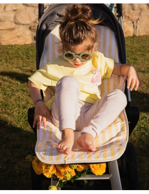 Colchoneta Standard Summer 25 de Giraffa Bianca e Blu Rayas Yellow