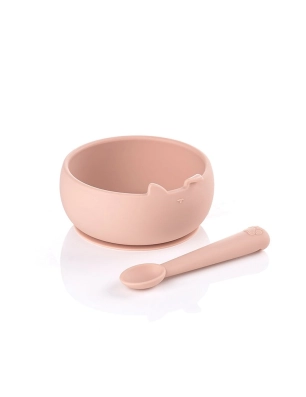 Set Bol y Cuchara de Silicona de Jané U09 Pale