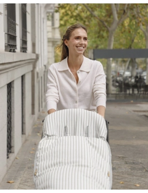 Saco Silla Botton Entretiempo de Walking Mum Rayas
