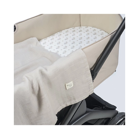 Sábana Cuco con Muselina Botton de Walking Mum Flores