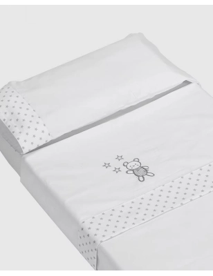 Juego de Sábanas para Minicuna de Cotinfant Bear Gris