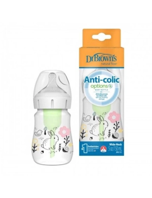 Biberón Boca Ancha Options + de Dr Browns Bosque 125 ml