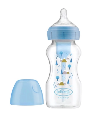 Biberón Boca Ancha Options + de Dr Browns 270ml Bosque