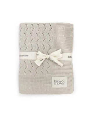 Manta Classic Tricot de Babyshower Beige