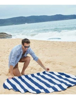 Toalla Redonda 170cm de Dock & Bay Navy