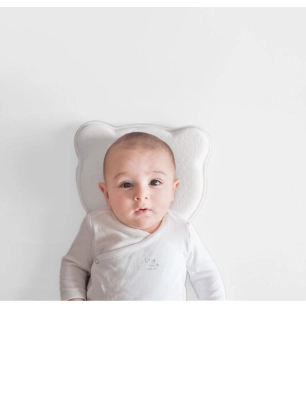 Almohada de Bebé Osito de Olmitos Blanco