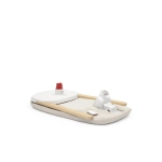 Hamaca Yoga de Stokke plegada, mostrando su diseño compacto y transportable