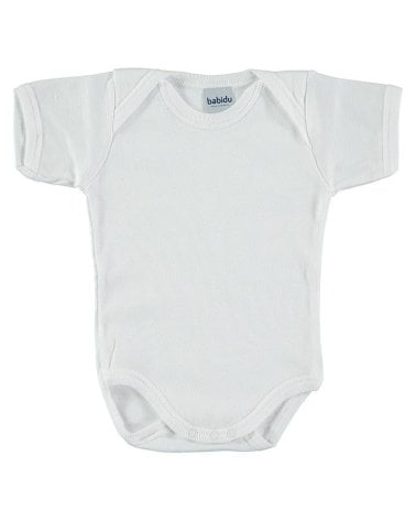 Body Cuello Americano Manga Corta 1165 Babidu Blanco