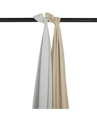 Pack 2 Muselinas Grandes de Meyco Baby Light Grey