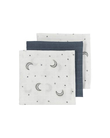 Pack 3 Muselinas Medianas de Meyco Moon Indigo