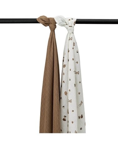 Pack 2 Muselinas Grandes de Meyco Baby Forest Animals Toffe