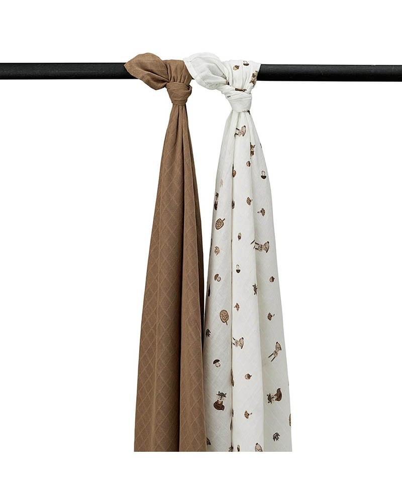 Pack 2 Muselinas Grandes de Meyco Baby Forest Animals Toffe