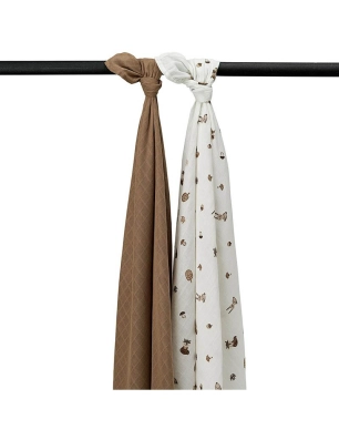 Pack 2 Muselinas Grandes de Meyco Baby Forest Animals Toffe