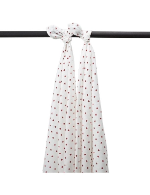 Pack 2 Muselinas Grandes de Meyco Baby Heart Red