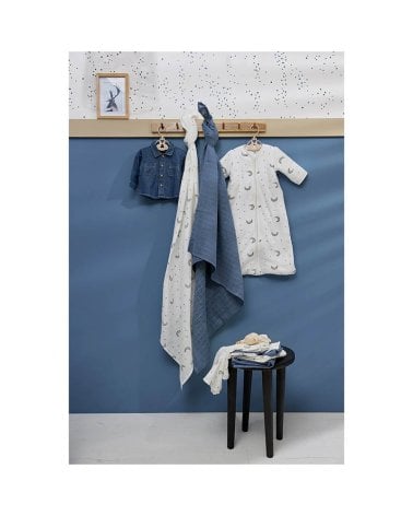 Pack 2 Muselinas Grandes de Meyco Baby Moon Indigo