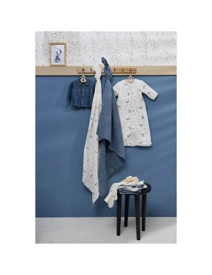 Pack 2 Muselinas Grandes de Meyco Baby Moon Indigo