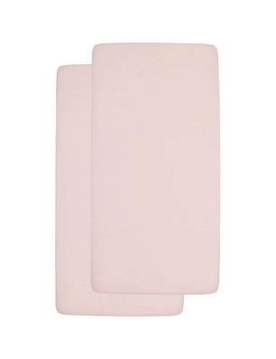 Pack 2 Sábanas Bajera Ajustables de Meyco Baby Cuna Soft Pink