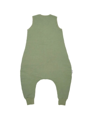 Pijama Invierno sin Mangas Muselina Lavada de Meyco Baby Olive Green