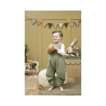 Pijama Invierno sin Mangas Muselina Lavada de Meyco Baby Olive Green
