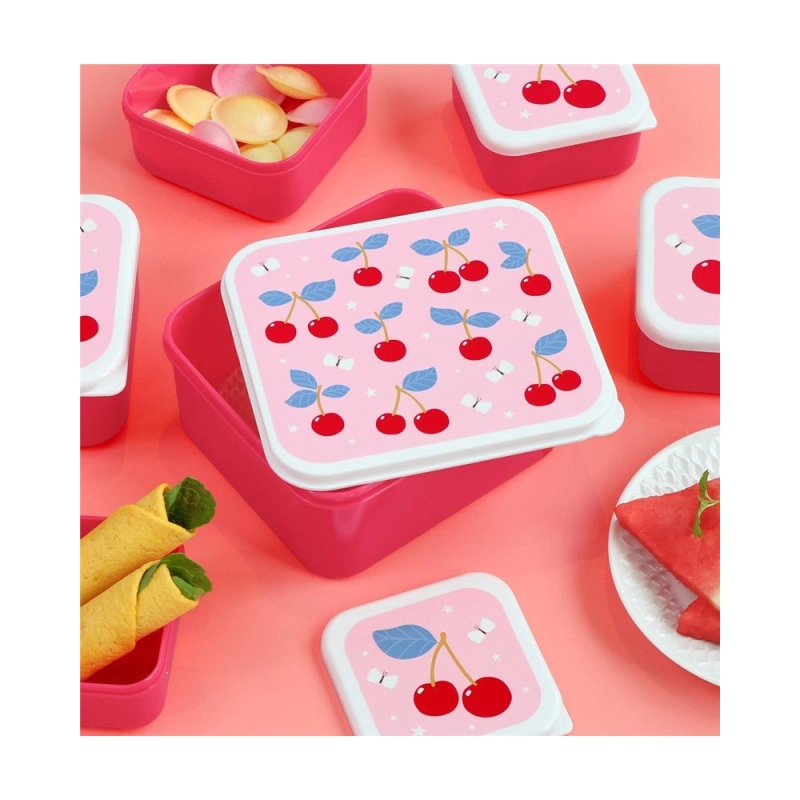 Pack de 4 Cajas Snack con tapa de A Little Lovely Company