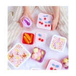 Pack 4 Cajas Snack con tapa de A Little Lovely Company Cerezas