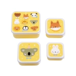 Pack 4 Cajas Snack con tapa de A Little Lovely Company Animales