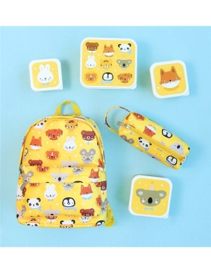 Pack 4 Cajas Snack con tapa de A Little Lovely Company Animales