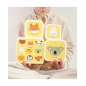 Pack de 4 Cajas Snack con tapa de A Little Lovely Company Pack de 4 Cajas Snack con tapa de A Little Lovely Company