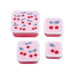 Pack 4 Cajas Snack con tapa de A Little Lovely Company Cerezas