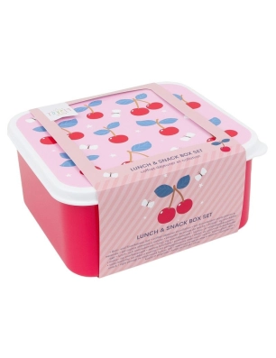Pack 4 Cajas Snack con tapa de A Little Lovely Company Cerezas