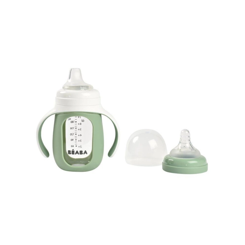 Biberón con Funda de Cristal 210ml de Beaba