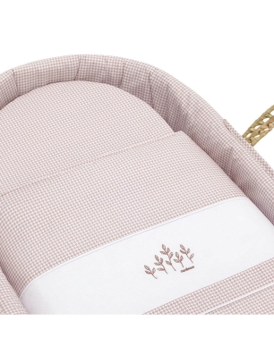 Moisés de palma Acolchado Mini Windsord de Cambrass Rosa
