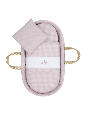 Moisés de palma Acolchado Mini Windsord de Cambrass Rosa