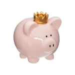 Hucha Cerdito con Corona de Atmosphera Rosa