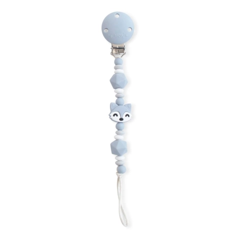 Portachupetes de silicona Foxy de Saro Azul
