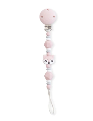 Portachupetes de silicona Foxy de Saro Rosa
