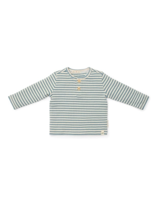 Camiseta Manga Larga Rayas Azul De Little Dutch
