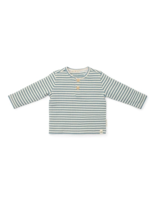 Camiseta Manga Larga Rayas Azul De Little Dutch