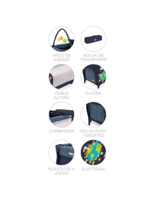 Cuna de Viaje Mix Plus de Asalvo Zeppelin