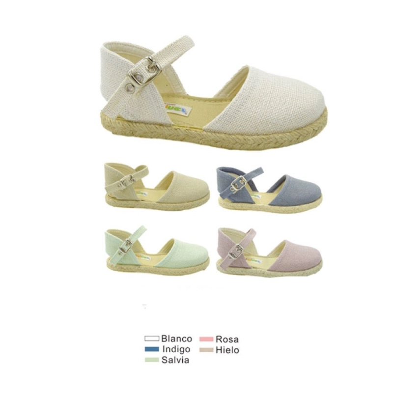 Sandalias de Tela con Hebilla de Bubble Bobble